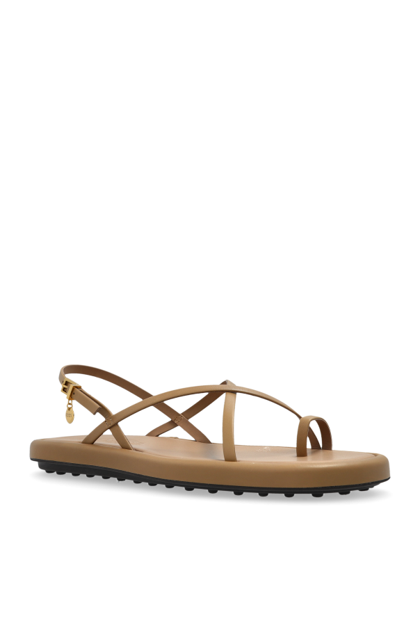 新品未使用！送料込み★TOD'S★Leather Flat Sandals Tod's Women's fashion flats slippers sandals in tan and